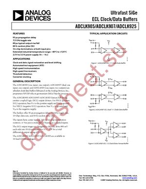 ADCLK905BCPZ-R2 datasheet  